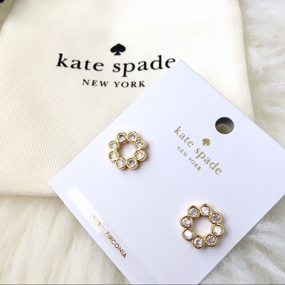 kate spade Jewelry - ♠️ Kate Spade Full Circle Pave Gold Studs